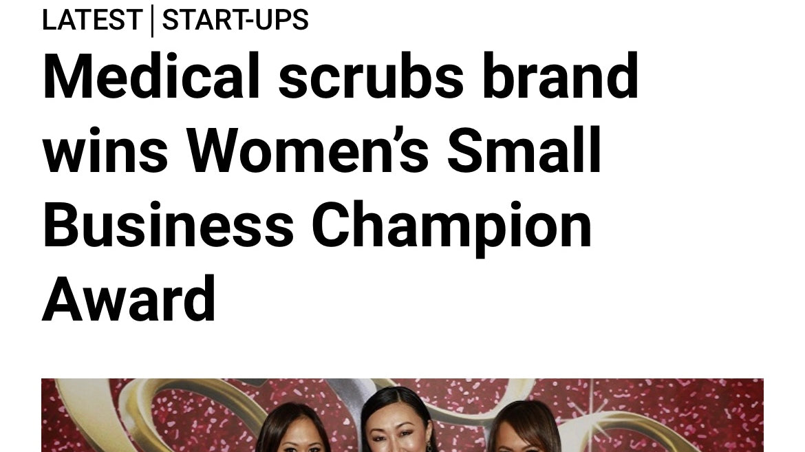 Medical scrubs brand wins Women's Small Business Champion Award