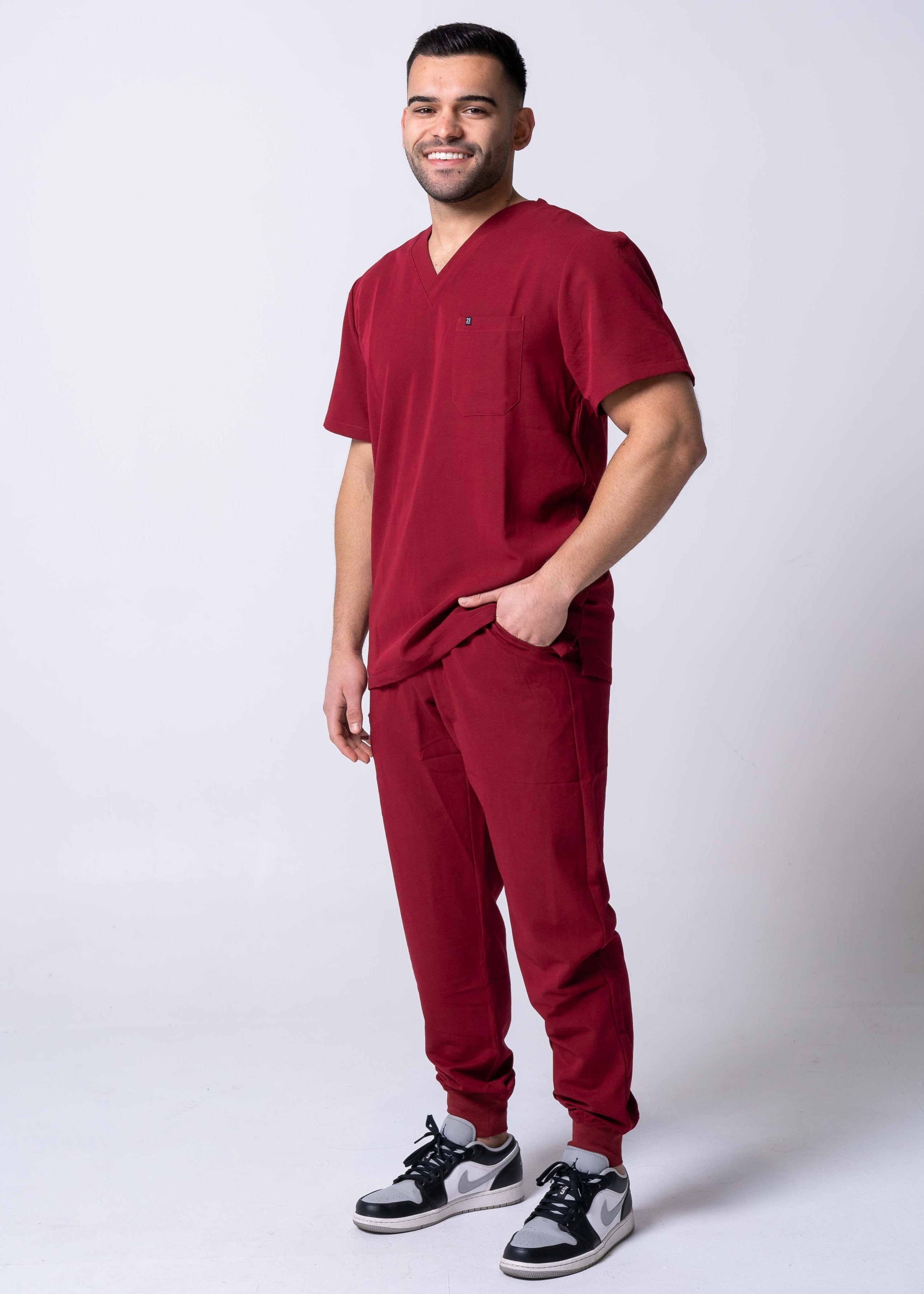 Maroon mens scrubs