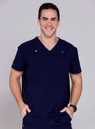 navy men scrub top