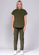 Khaki Olive womens scrub and pant