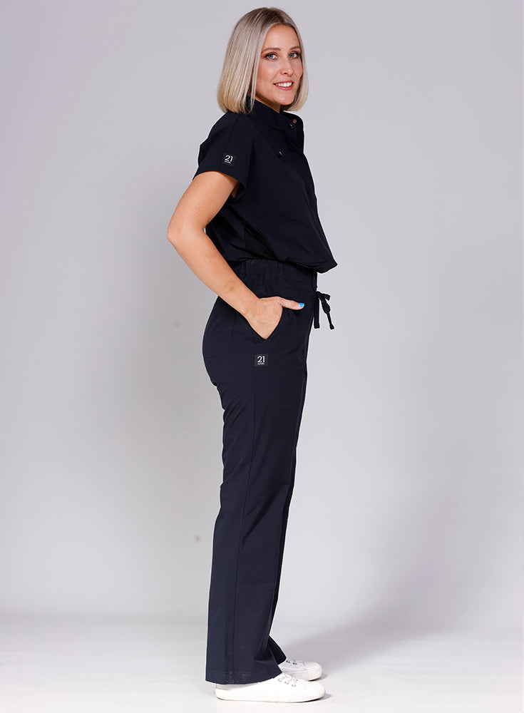 navy womens scrub set