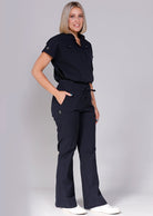 Navy Women's Tucked In Scrub top and pant