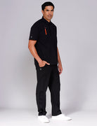Black mens scrub top and pant