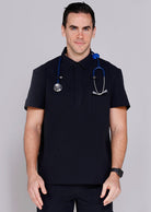 Doctor in funky scrub top