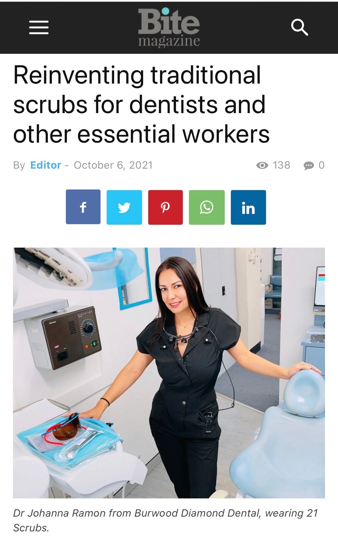 Reinventing traditional dental scrubs for all dentists and other essential workers