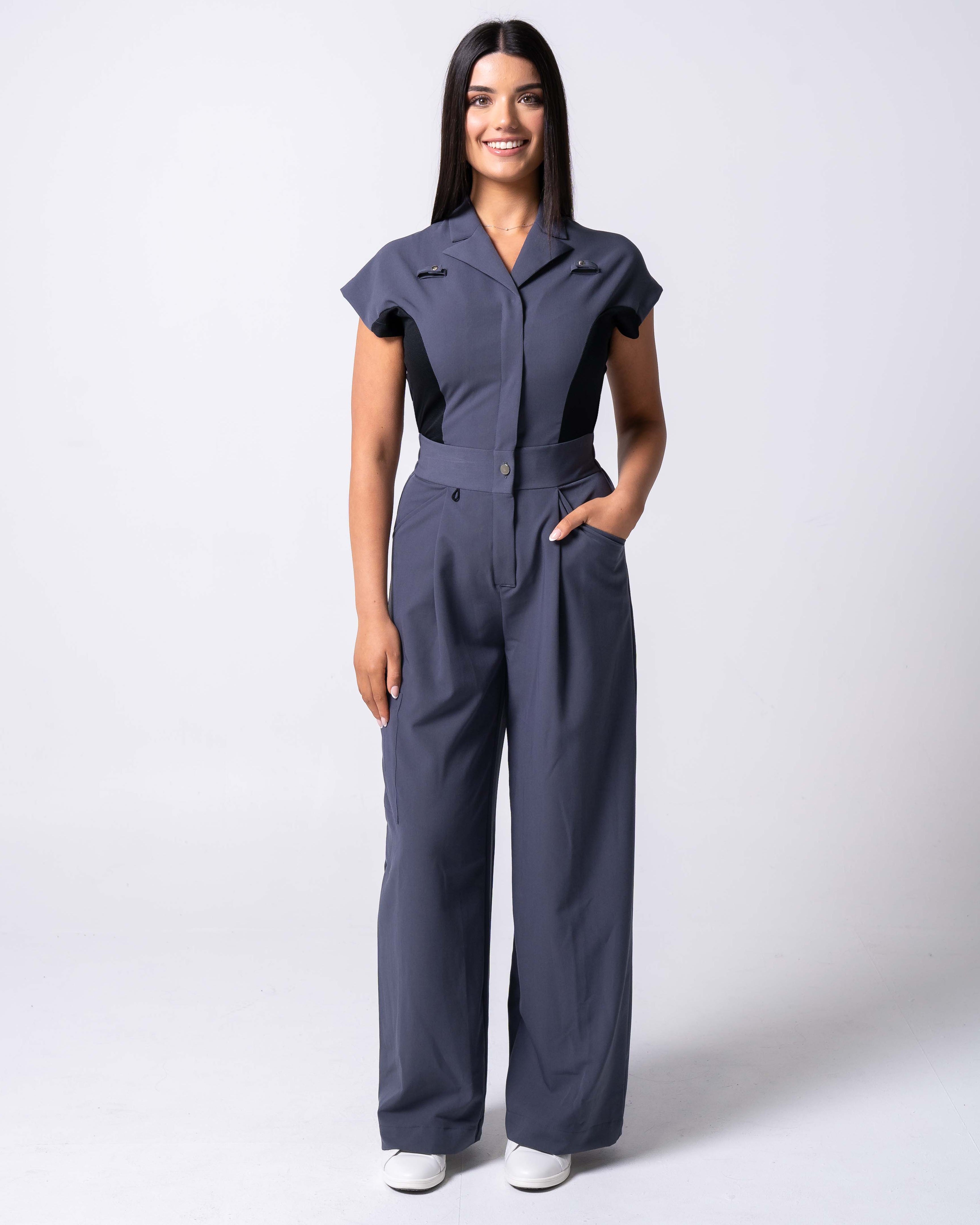 Grey Wide leg jumpsuits