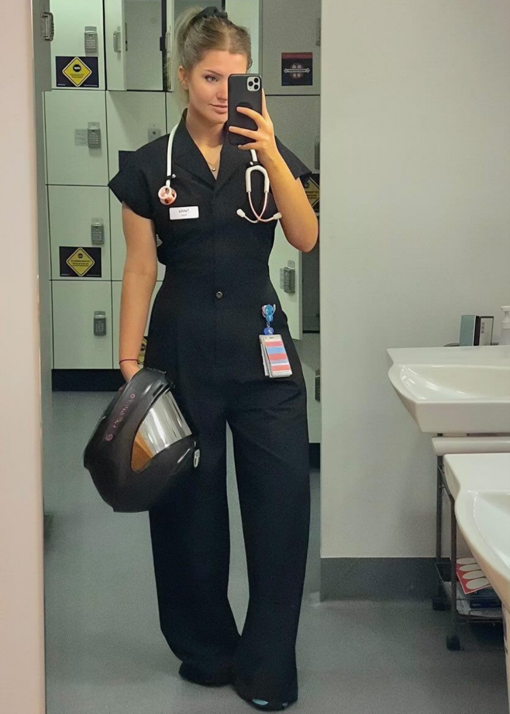 Emergency nurse jumpsuit scrub